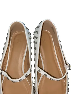 Ellidy Ballet Flat Studded Mary Jane embellished white leather Lolita glam thumbnail 11