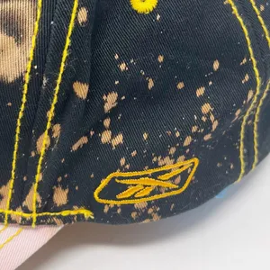 Reebok Vintage NFL Pittsburgh Steelers Bleach Splatter Dad Hat OS thumbnail 5