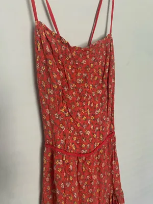 Urban Outfitters Red Floral Tiered Maxi Dress thumbnail 2
