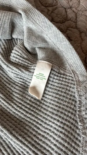 Aerie LumberJane Waffle Shirt Grey thumbnail 5
