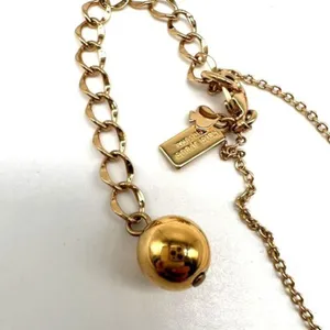 Kate spade Gold tone‎ Signature Logo Pendant Charm open spade designer necklace thumbnail 5