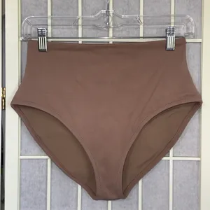 Skims Swim Beige Tan Minimalist High Waist Nude Slimming Bikini Bottoms Sz Small thumbnail 14