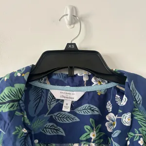 Rifle Paper Co x The Company Store Peacock Blue Pajama Set Size M thumbnail 4