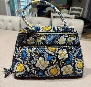 Vera Bradley Paisley Shoulder Bag - Blue, Yellow- Like New Condition thumbnail 1