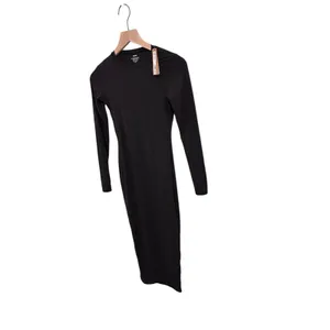 SKIMS Fits Everybody Crew Neck Long Sleeve Maxi Dress Black S NWT ( sold out) thumbnail 5