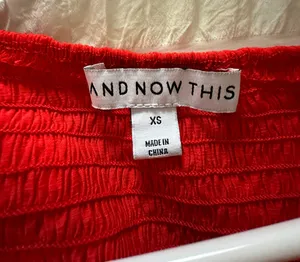 Red Two Piece Puffer Sleeve Dress thumbnail 2