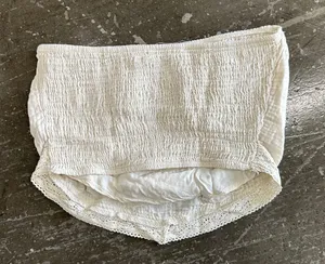 Full Tilt Cream White Lace Trim Strapless Top thumbnail 3