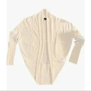 Mossimo Long Sleeves Off White Oversized Open Front Women Top SP #1423 thumbnail 3