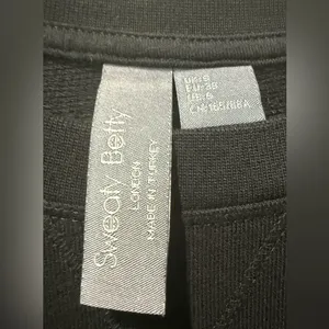 Sweaty Betty After Class Longline Crewneck Oversized Black Sweatshirt‎ Small thumbnail 5