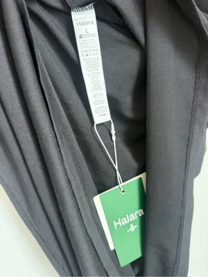HALARA Black Sleeveless Henley Tank with Pocket thumbnail 4