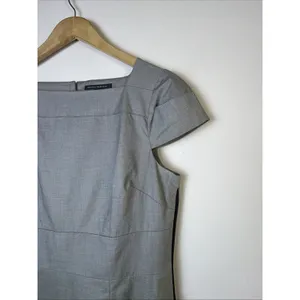 banana republic Woman’s dress 12 gray career cocktail sheath silhouette classic thumbnail 3