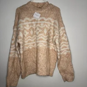 American Eagle Fair Isle Mocknexk Holiday Knit Sweater thumbnail 2