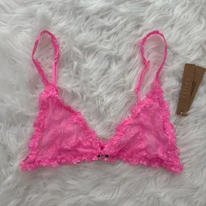 Skims Stretch Lace Triangle Bralette Sugar Pink Size Medium thumbnail 2