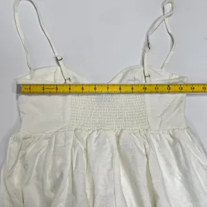 NWOT Farm Rio Linen Blend White Sleeveless Maxi Dress Size XS thumbnail 13