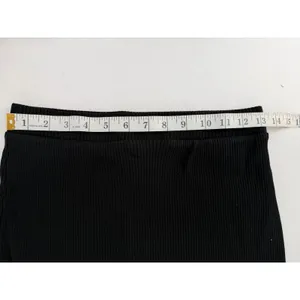 Miss Selfridge Black Ribbed Maxi Skirt Sz 6 Stretch Flare Witchy Grunge 90s Goth thumbnail 6