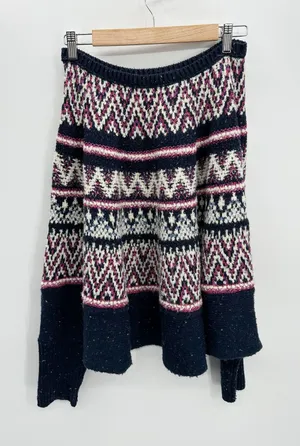 Anthropologie Sleeping on Snow Midland Nordic Fair Isle‎ Poncho Sweater M/L BL35 thumbnail 1