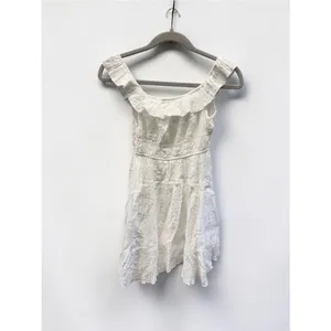 Urban Outfitters White Textured Ruffle Mini Dress Size Small thumbnail 2