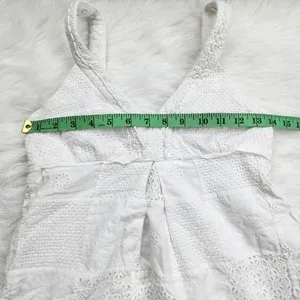 Lilly Pulitzer Women's White‎ Eyelet V-Neck Cotton Mini Dress Size 2 thumbnail 7