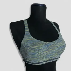 Lululemon Free to Be Bra Wild Sports Padded Strappy Blue Yellow Extra Small thumbnail 3