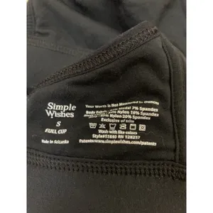 Simple Wishes Hands Free Pumping Bra Black‎ Full Cup Nursing Bra Small thumbnail 3