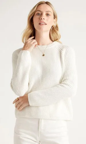 White Fisherman Sweater thumbnail 1