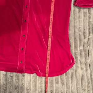 Entro Hot Pink‎ Velvet Button-Down Tunic Shirt Dress – Sz Small – Boho thumbnail 5