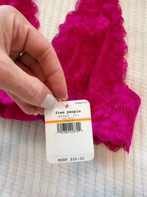 Free People Fuchsia Lace Halter Bralette thumbnail 4