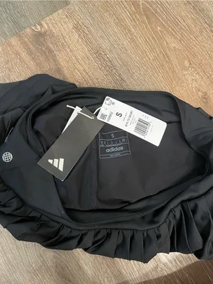 NWT adidas Black Pleated Skater Skirt Skort Small thumbnail 6