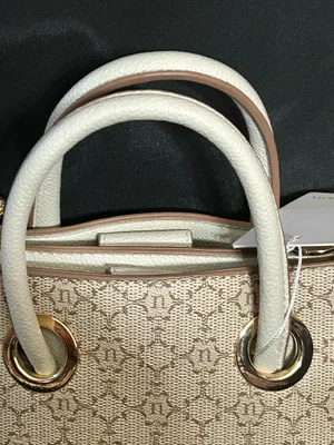 Nanette Lepore Almond Logo Junyper Mini Satchel Cream Handles & Strap NWT thumbnail 6
