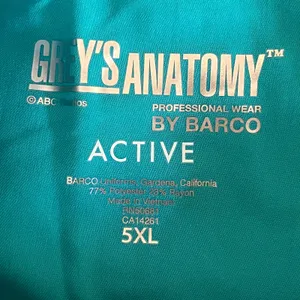 Grey’s Anatomy Active Barco Women’s Teal Scrub Pants Drawstring‎ Pockets 5XL thumbnail 3