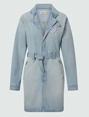 Etica Aurora Moto Denim Mini Dress Size Large‎ thumbnail 1
