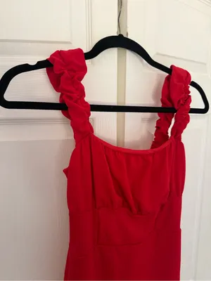 Lulu's Tayla Red Sleeveless Ruched Column Maxi Dress Long Dress Party Size Small thumbnail 6