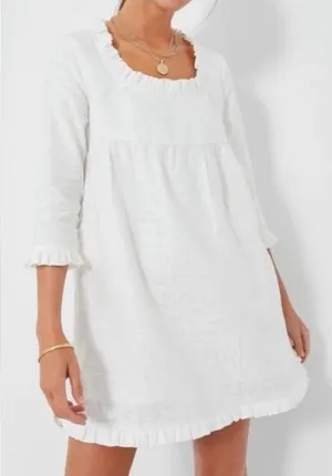 Tuckernuck Clara White Textured Mini Dress thumbnail 1