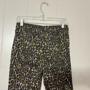 Blank Paige Leopard Print Bell Bottom Jeans Raw Hem Size M thumbnail 8
