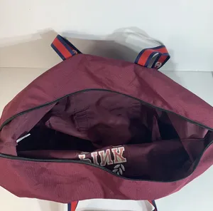VICTORIA'S SECRET MAROON ORCHID DUFFLE TRAVEL TOTE BAG 18" x 15" x 7" thumbnail 3