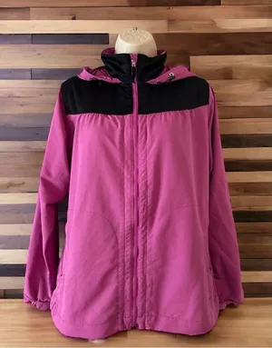 Women’s Y2K Vintage Nike Full Zip Jacket - Magenta Size Large thumbnail 1