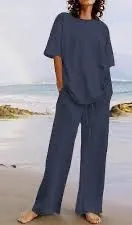 NWOT Zara Lounge Matching Set shirt/pants drawstring Coord top Sz S/M charcoal thumbnail 1