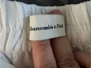 Abercrombie & Fitch White Linen‎ Viscose Pull On Lined Summer Shorts thumbnail 7