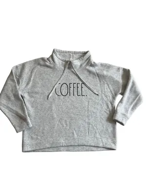 Rae Dunn Coffee Sweatshirt Size L Grey Graphic Crewneck Pullover thumbnail 8