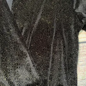 Altar'd State Black Gold Glitter Bodysuit Womens Medium‎ Long Sleeve Party Top thumbnail 6