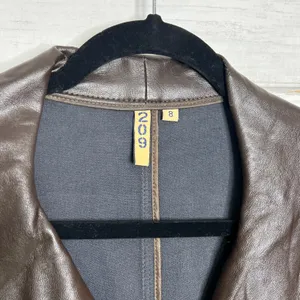 209 WST New York Vegan Leather Moto Jacket Size 8 thumbnail 3
