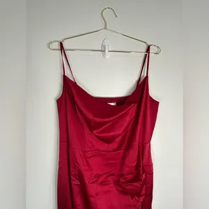 Unbranded Red Satin Cowl Neck Slip Dress - Size 2X thumbnail 4