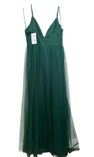Maniju Green Maxi Dress Color EMERALD Style MF21427 Size L thumbnail 3
