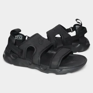 Nike Owaysis Sandals Women 7 Triple Black Adjustable Sport thumbnail 12