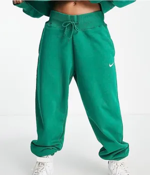 Nike Phoenix Fleece High Rise Oversized Sweatpants Green Malachite L thumbnail 1