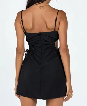Princess Polly Hazel Cut Out Mini Dress Black thumbnail 2