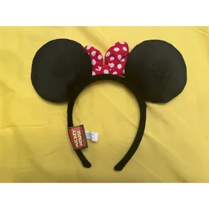 Disney Minnie Mouse Floral Polkadot Bow Lightweight Ears Headband featuring thumbnail 2