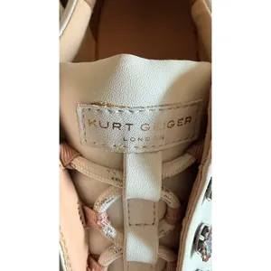 Kurt Geiger London Crystal Embellished Slip-On Sneakers White Blush Pink EU 38.5 thumbnail 4