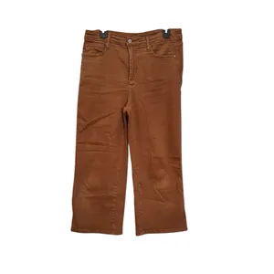 Judy Blue Jeans Womens‎ 13/31 Brown Garment Dyed Wide Leg Crop High Waist #J13-7 thumbnail 2