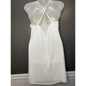 Naked Zebra Dress Womens Medium White Crochet Sweetheart Strappy Slip Sundress thumbnail 6